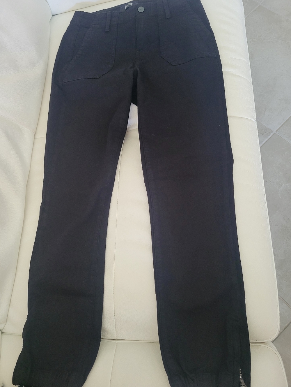 PAIGE Black High-Waist Pants